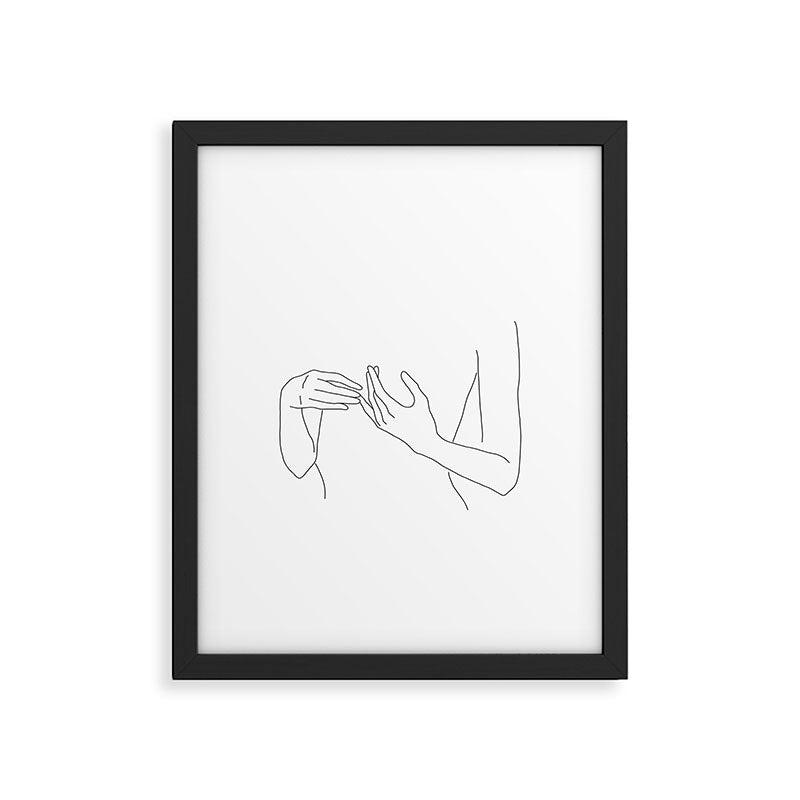 Line Hands 2 Framed Art Print Gallery Image 6