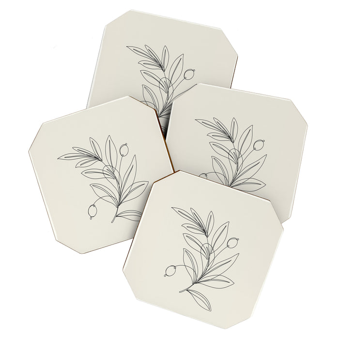Line Olive Branch Coaster Gallery Image 1