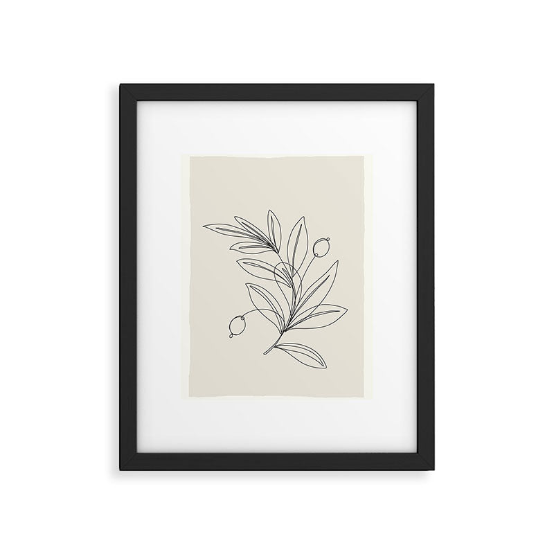Line Olive Branch Framed Art Print Gallery Image 5