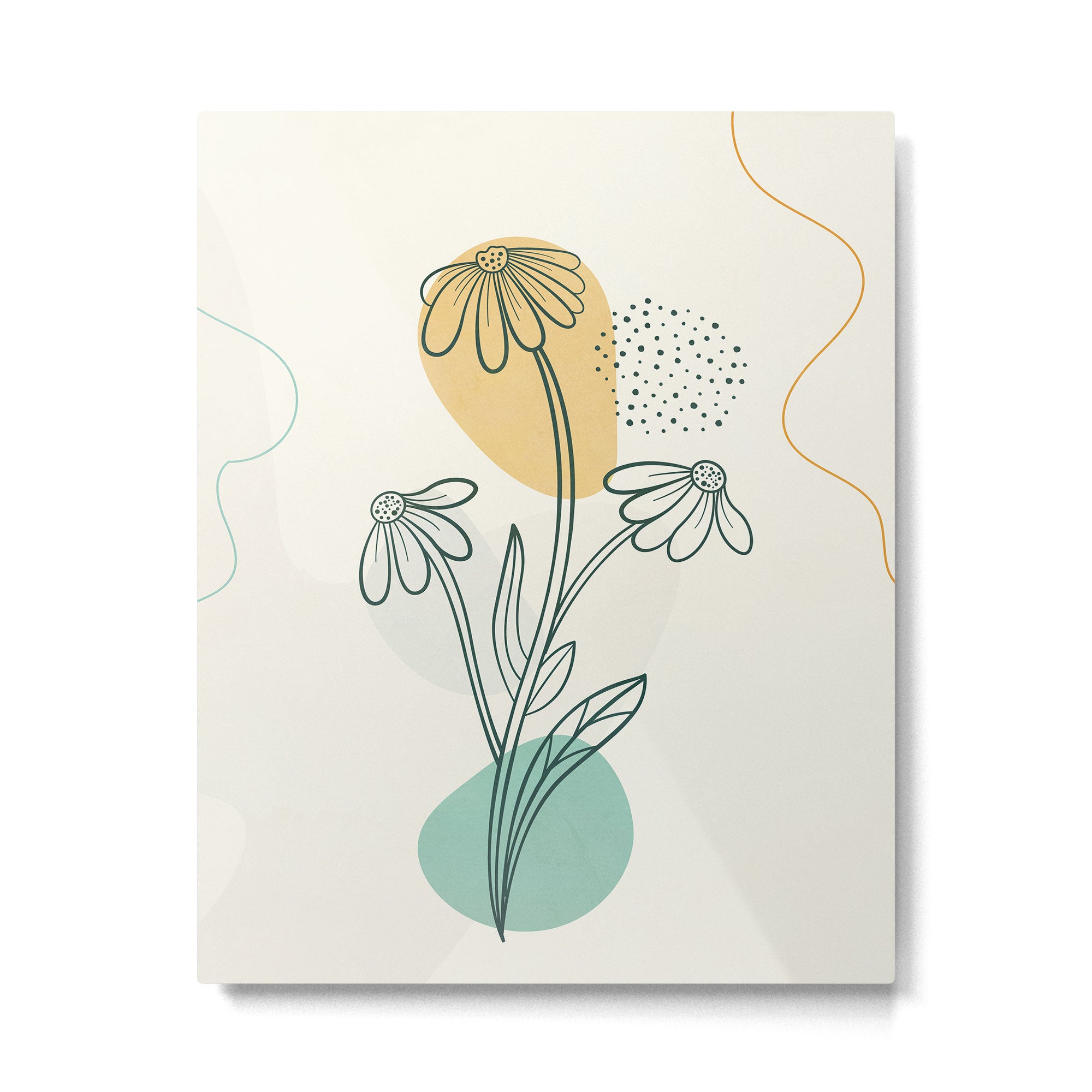 Little Line Flowers 2 Metal Print Gallery Image 4