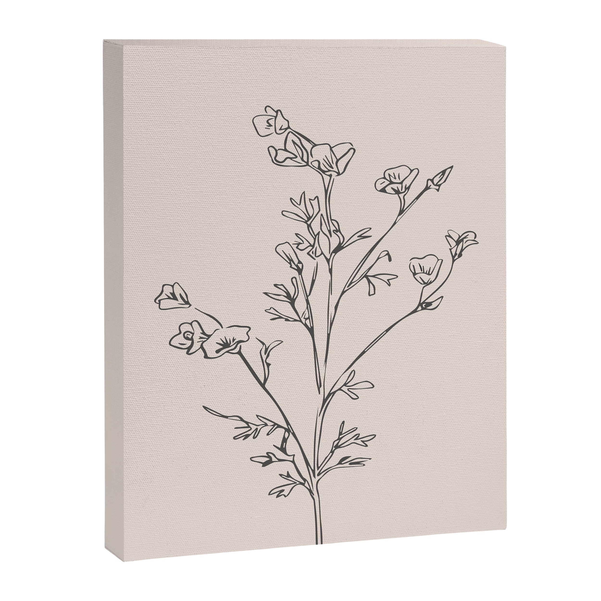 Minimal Line Art Flowers 5 Canvas Print Gallery Image 6
