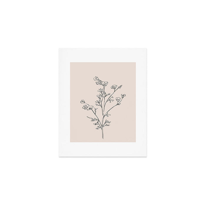 Minimal Line Art Flowers 5 Art Print Gallery Image 1