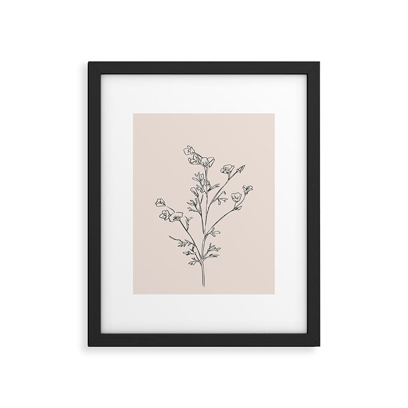Minimal Line Art Flowers 5 Framed Art Print Gallery Image 5