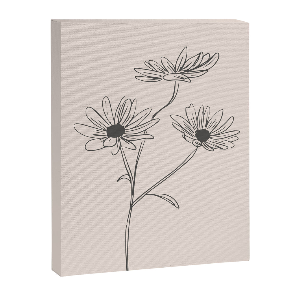 Minimal Line Art Flowers 6 Canvas Print Gallery Image 6