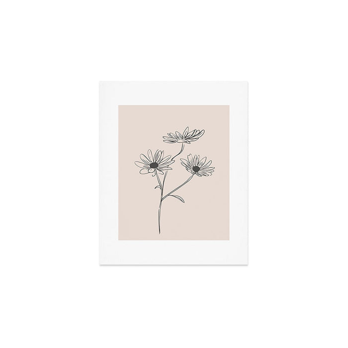Minimal Line Art Flowers 6 Art Print Gallery Image 1