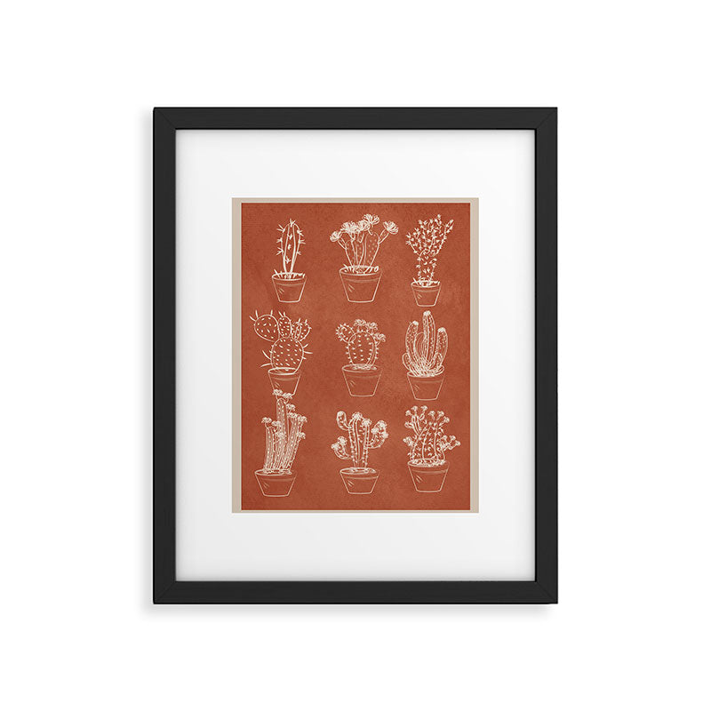 Minimalist Cactus Art 1 Framed Art Print Gallery Image 5