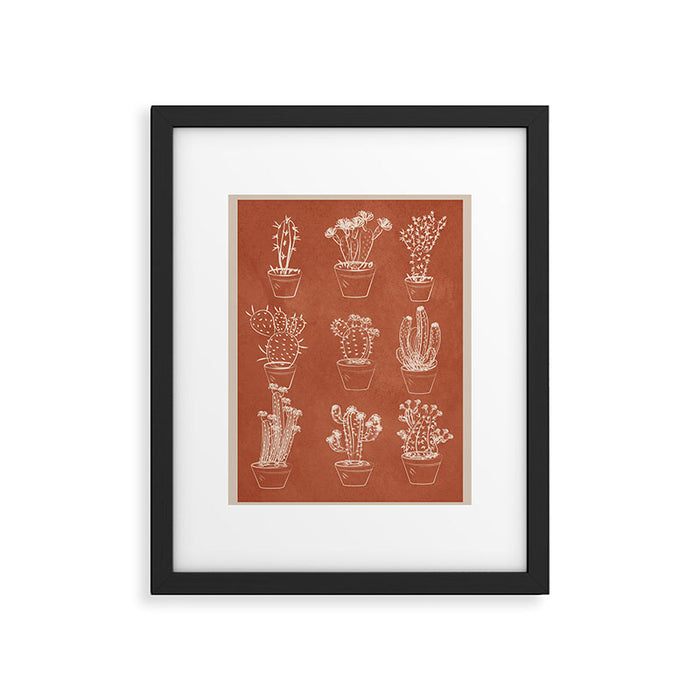 Minimalist Cactus Art 1 Framed Art Print Gallery Image 1