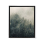 Misty Pine Forest 2 Framed Canvas Print Gallery Image 3