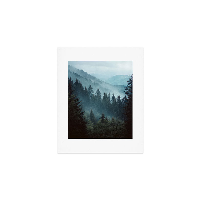 Misty Pine Forest Art Print Gallery Image 1