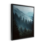 Misty Pine Forest Framed Canvas Print Gallery Image 2