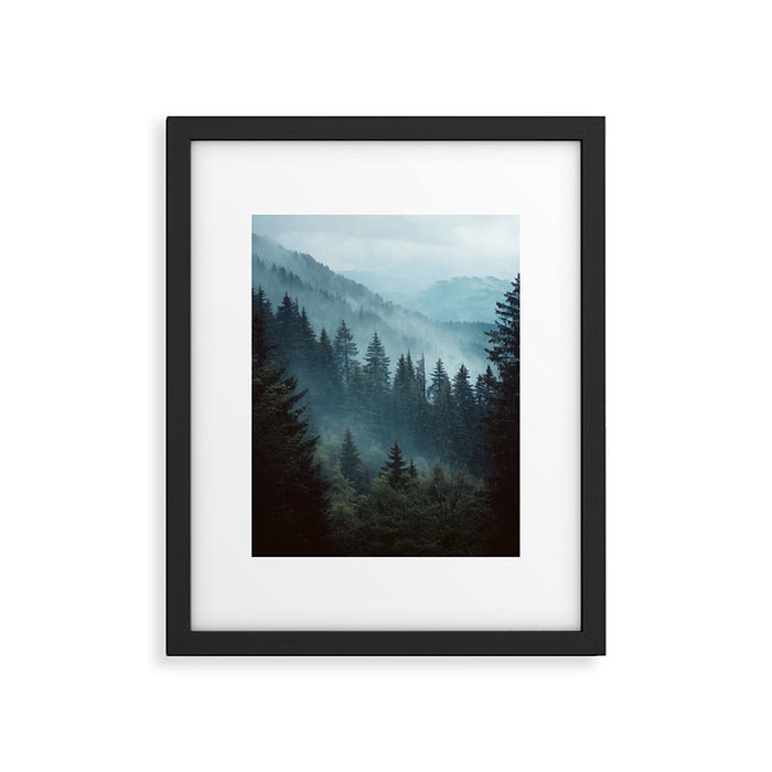 Misty Pine Forest Framed Art Print Gallery Image 1