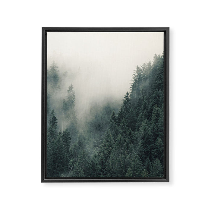 Misty Pines 2 Framed Canvas Print Gallery Image 1