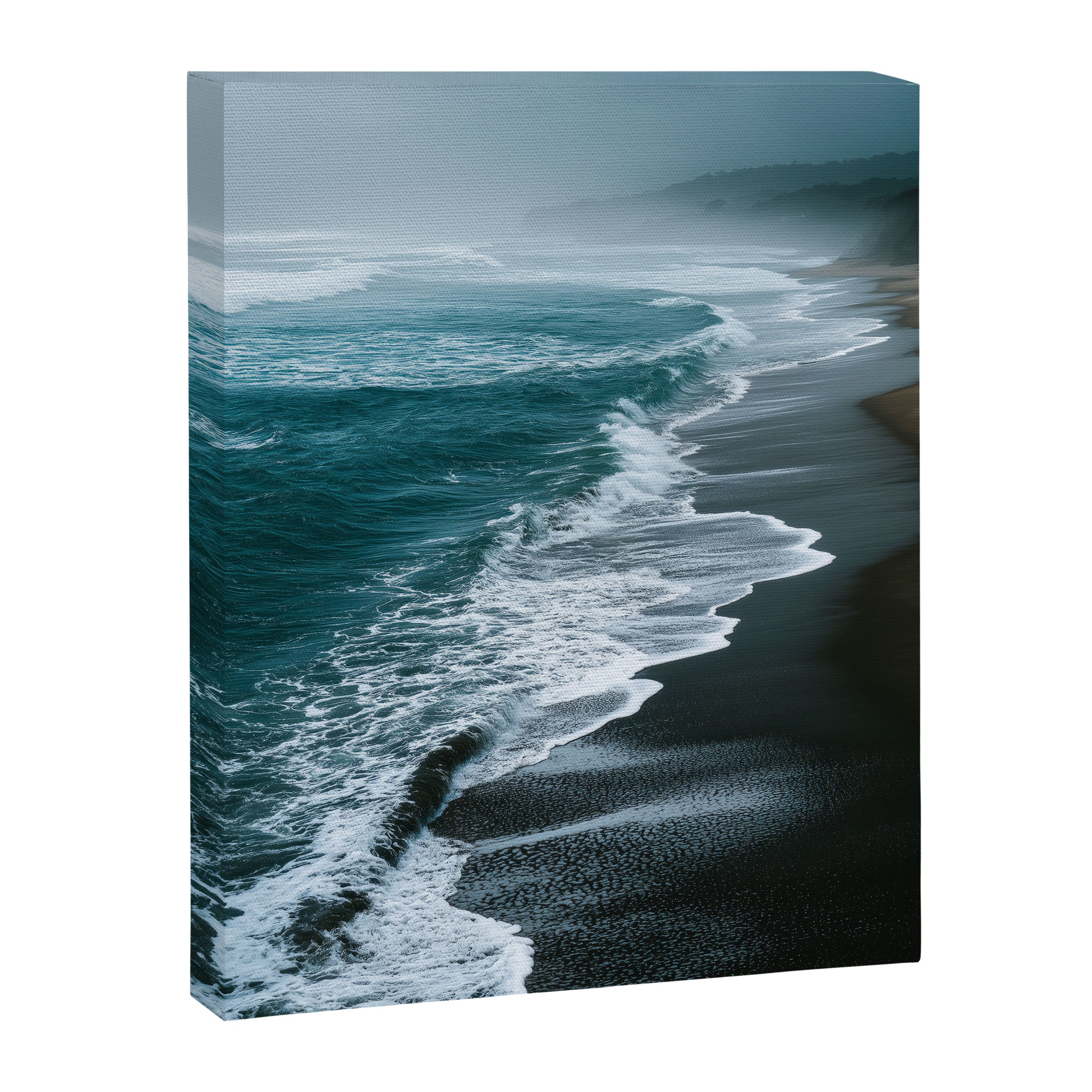 Misty Shoreline - Moody Ocean Photography Print Canvas Print Gallery Image 6