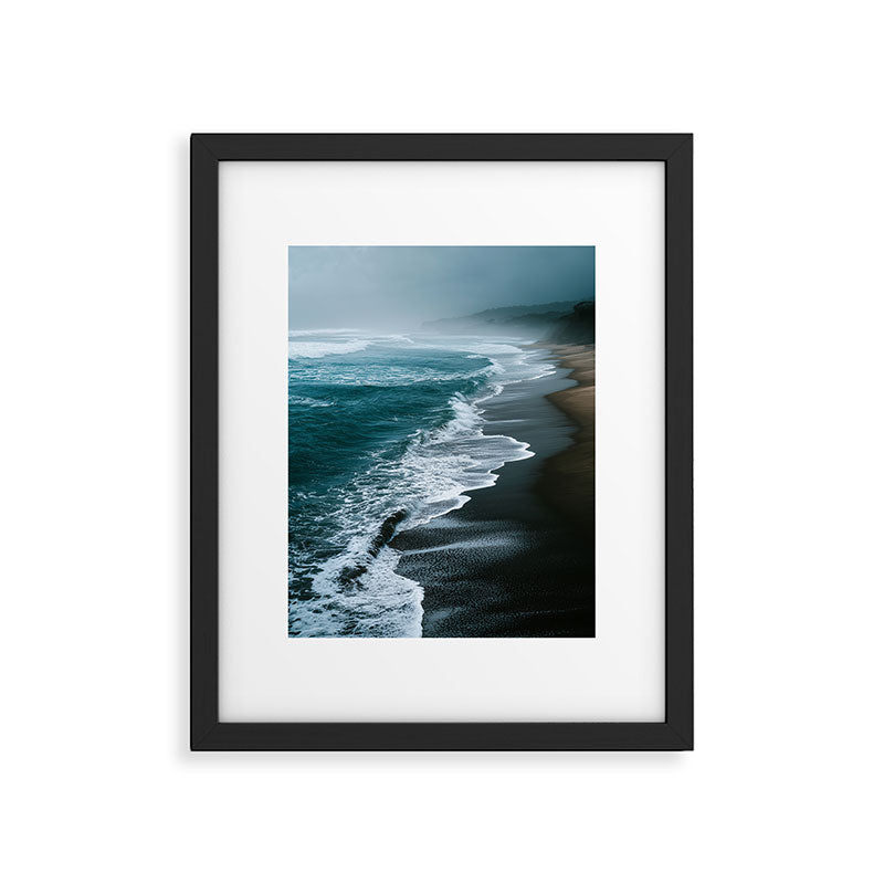 Misty Shoreline - Moody Ocean Photography Print Framed Art Print Gallery Image 4
