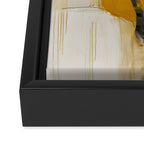 Modern Abstract Woman in Yellow Dress Framed Canvas Print Gallery Image 3