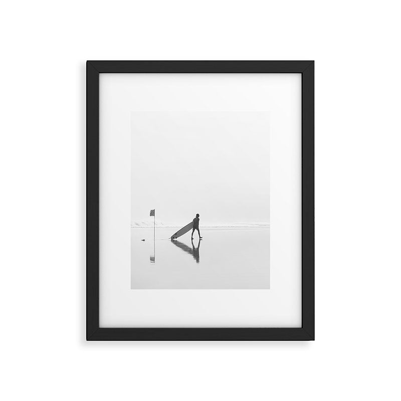 Modern Coastal Surfer Photography Framed Art Print Gallery Image 5