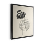Monstera Leaf Drawing Framed Canvas Print Gallery Image 2