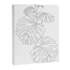Monstera Leaf Line Drawing Canvas Print Gallery Image 6