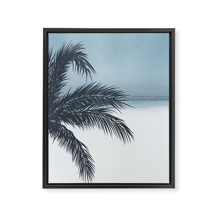 Palm and Ocean Framed Canvas Print Gallery Image 1