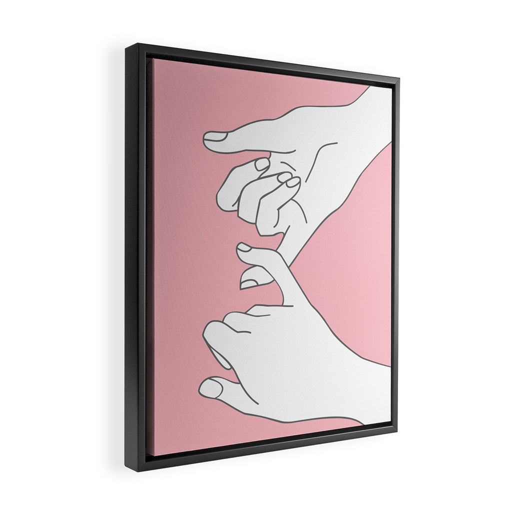 Pinky Promise 2 Framed Canvas Print Gallery Image 2