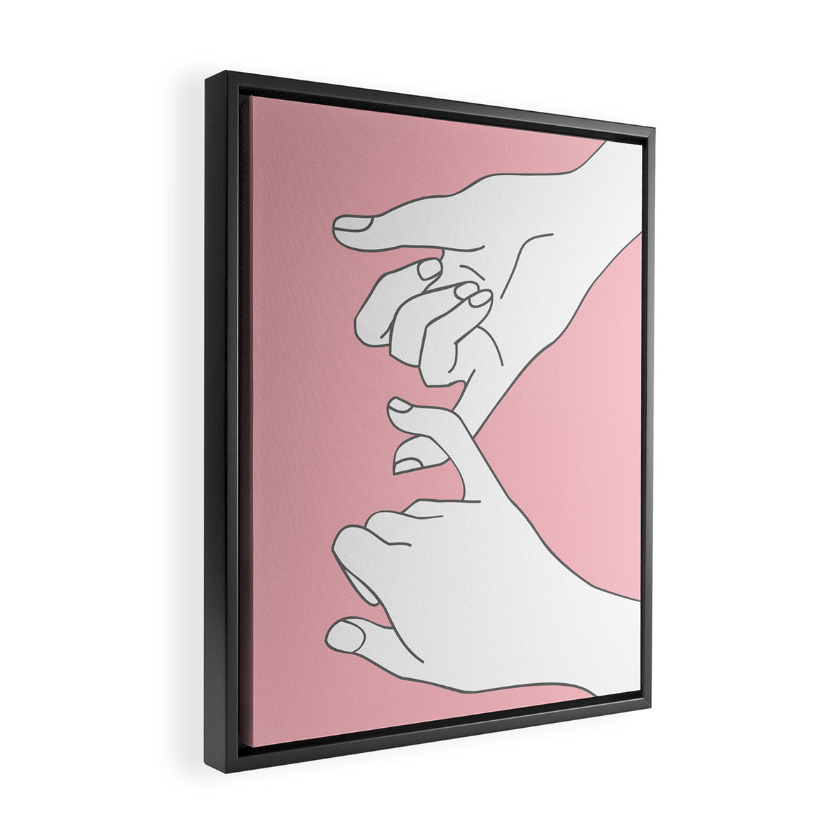 Pinky Promise 2 Framed Canvas Print Gallery Image 2