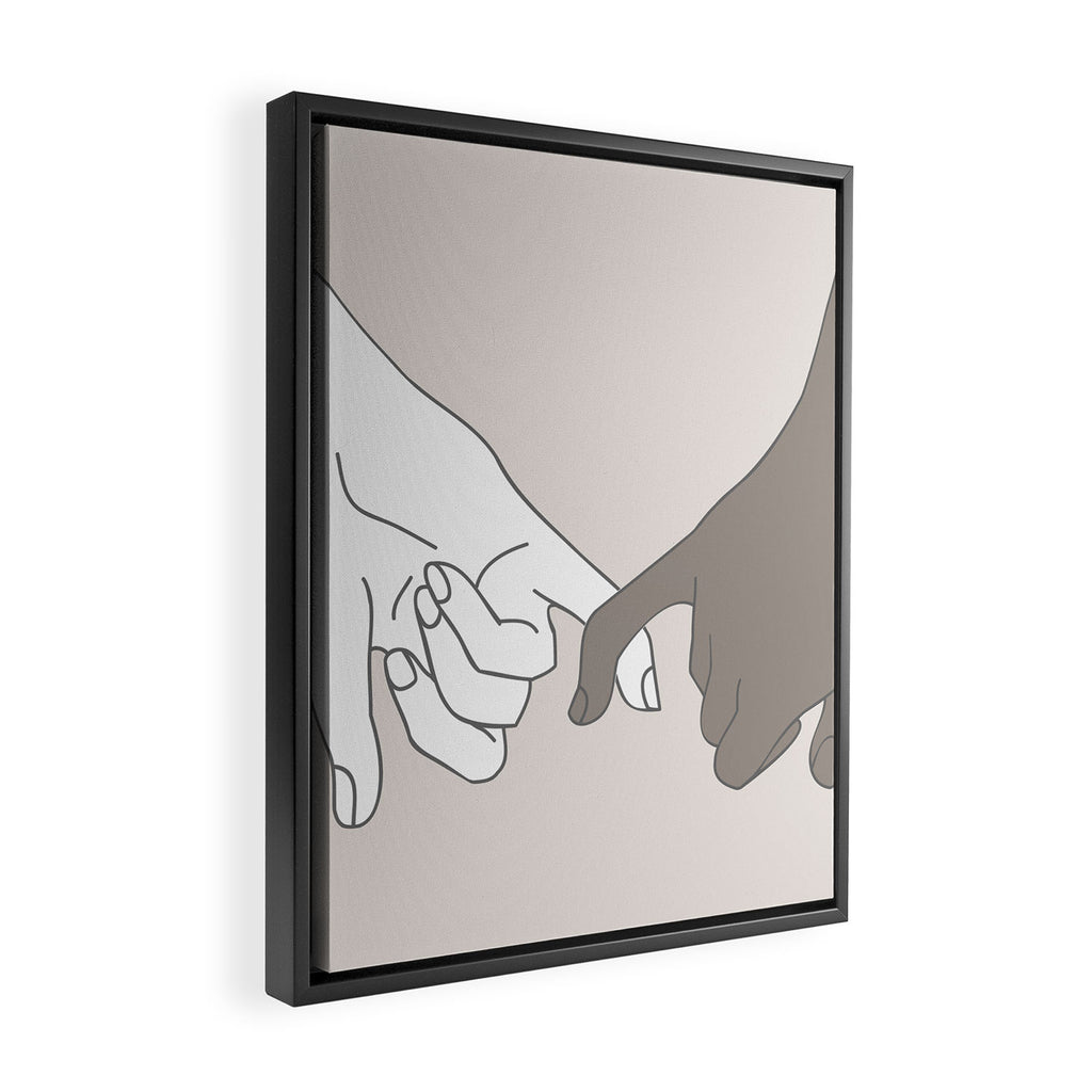 Pinky Promise 4 Framed Canvas Print Gallery Image 2