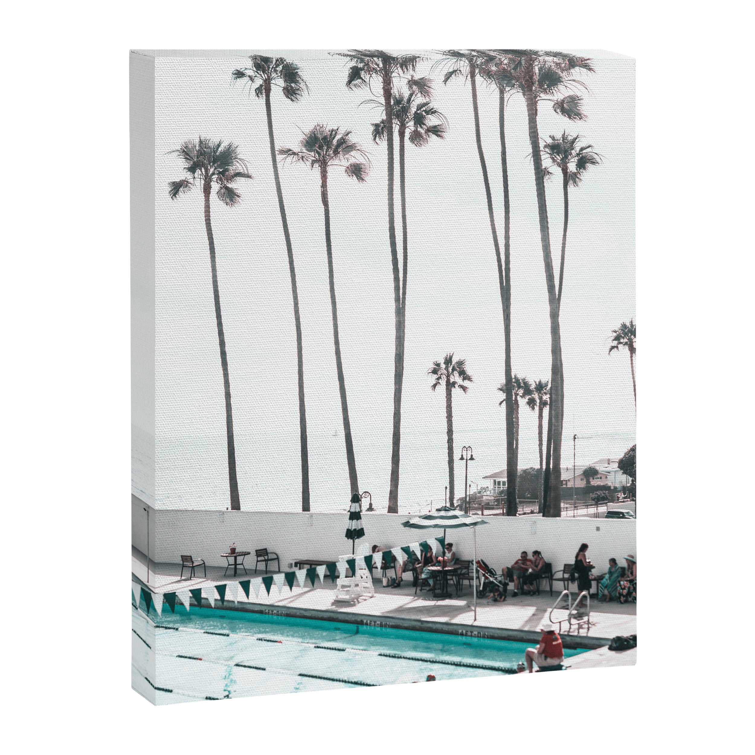 Pool and Palm Trees Canvas Print Gallery Image 6