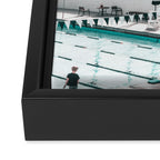 Pool and Palm Trees Framed Canvas Print Gallery Image 3