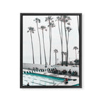 Pool and Palm Trees Framed Canvas Print Gallery Image 6