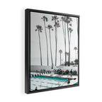 Pool and Palm Trees Framed Canvas Print Gallery Image 2
