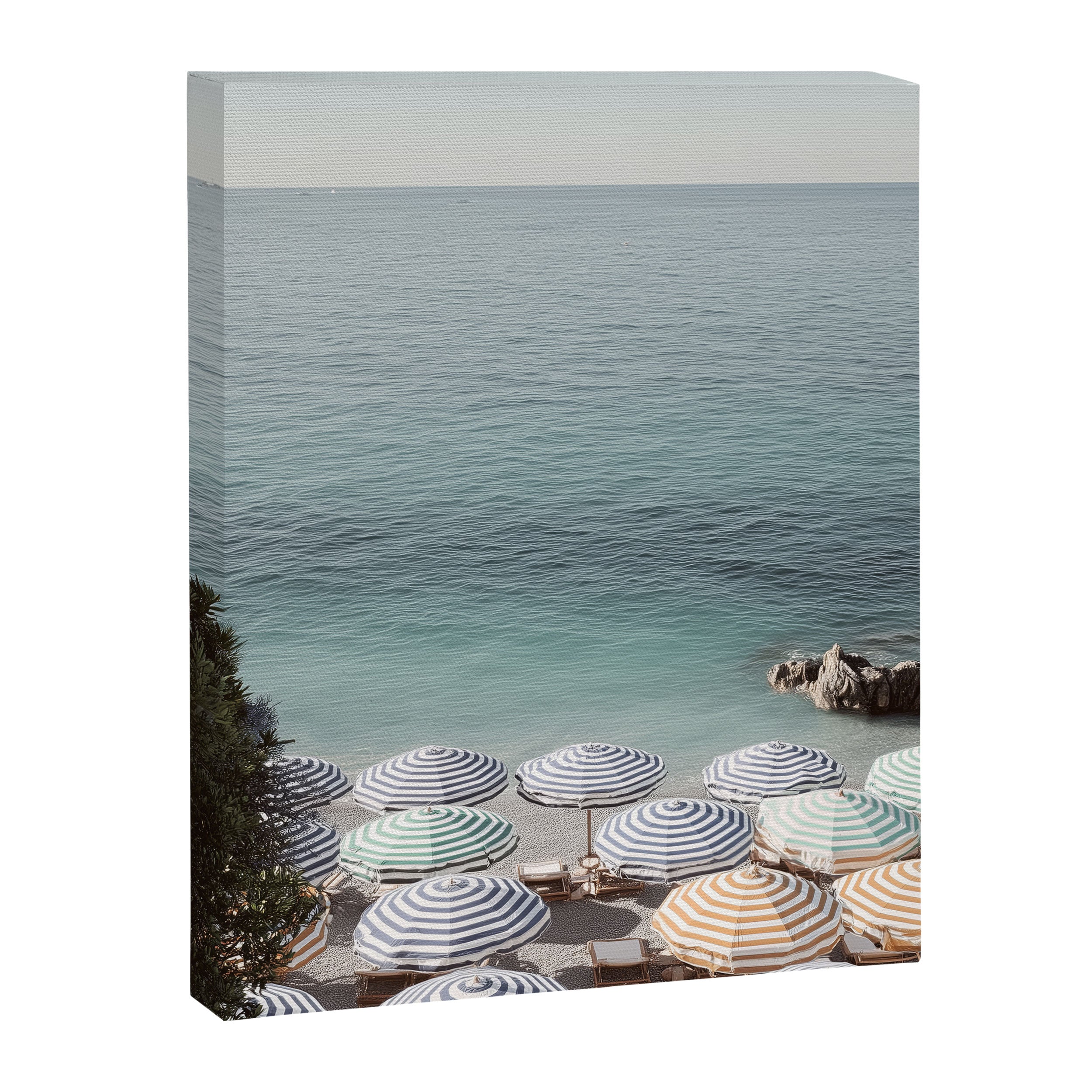 Seaside Patterns - Pastel Umbrella Coastal Print Canvas Print Gallery Image 6