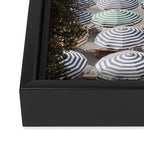 Seaside Patterns - Pastel Umbrella Coastal Print Framed Canvas Print Gallery Image 3