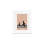 Sitting Cats Abstract Art Print Gallery Image 1