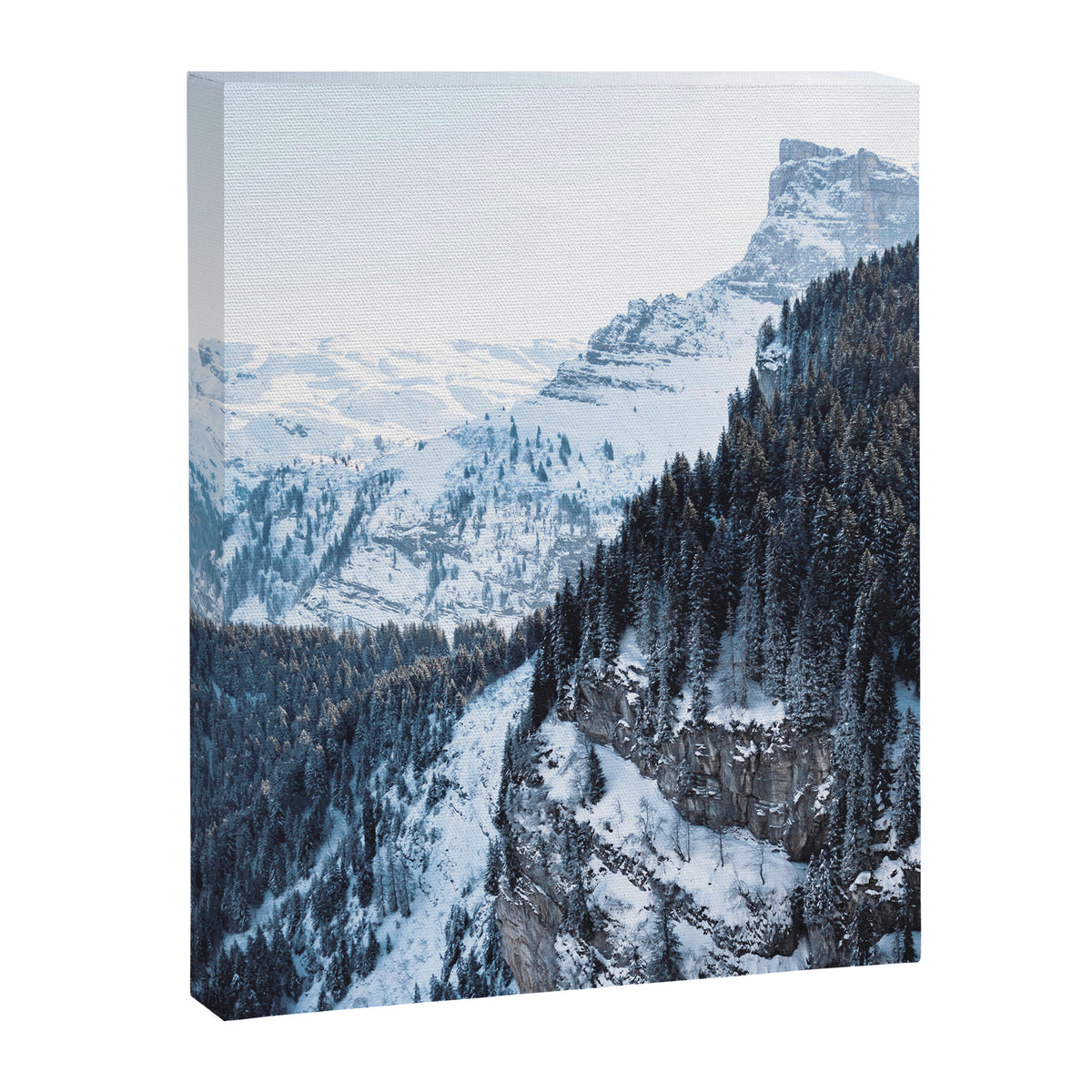 Snowy Mountain Landscape Canvas Print Gallery Image 6
