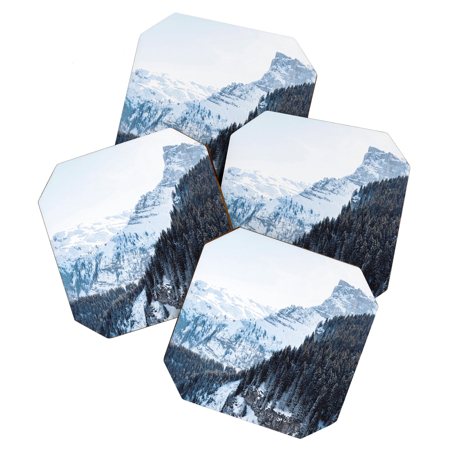 Snowy Mountain Landscape Coaster Gallery Image 1