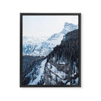 Snowy Mountain Landscape Framed Canvas Print Gallery Image 6