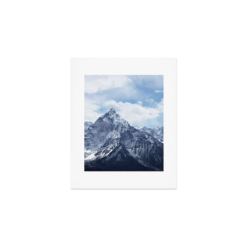 Snowy Mountain Peaks Art Print Gallery Image 1