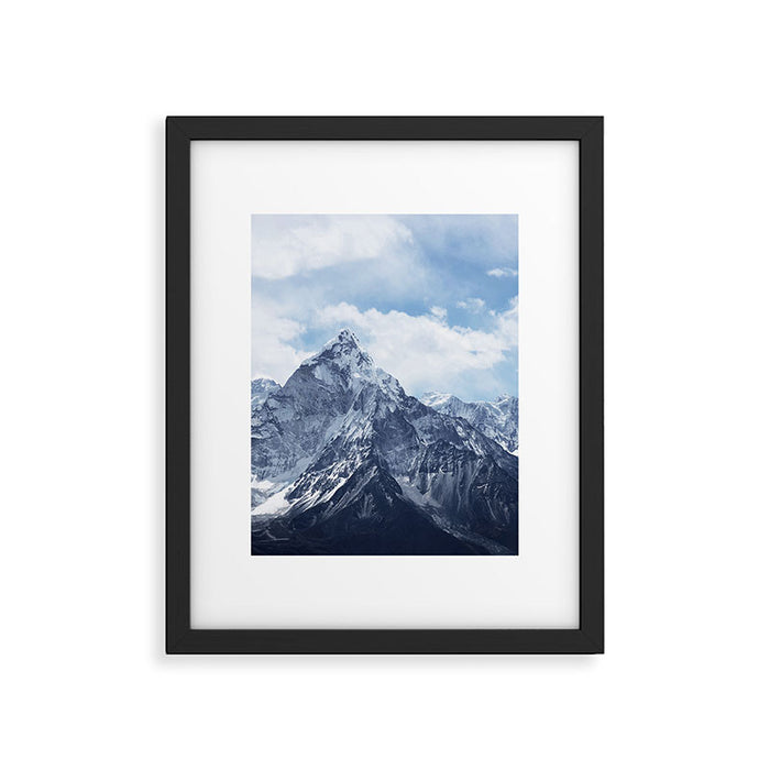 Snowy Mountain Peaks Framed Art Print Gallery Image 1