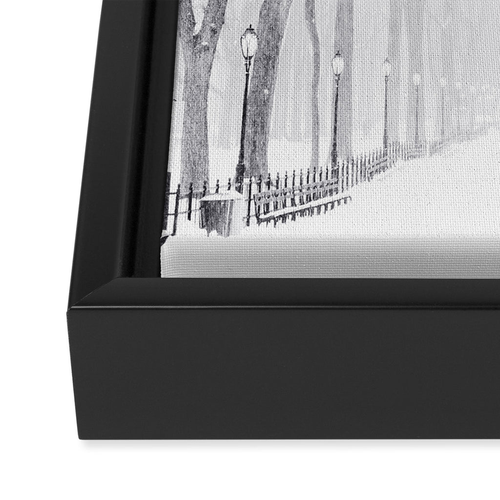Snowy Park Framed Canvas Print Gallery Image 3