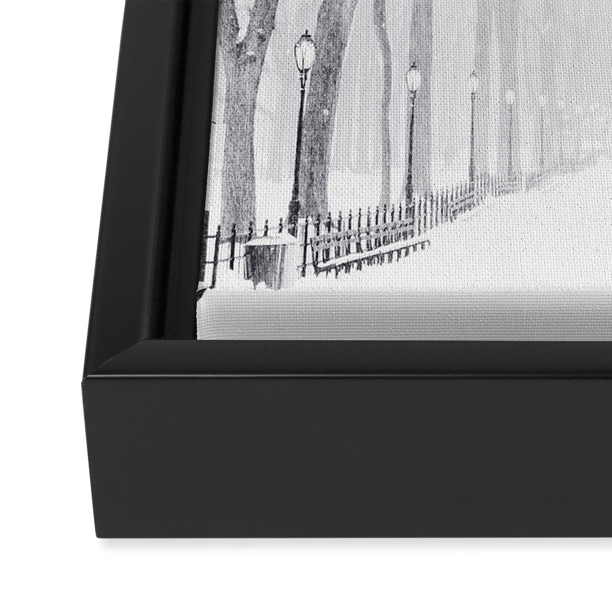 Snowy Park Framed Canvas Print Gallery Image 3