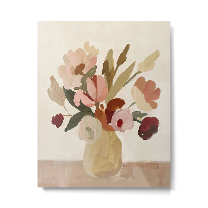 Soft Floral Still Life Metal Print Gallery Image 1