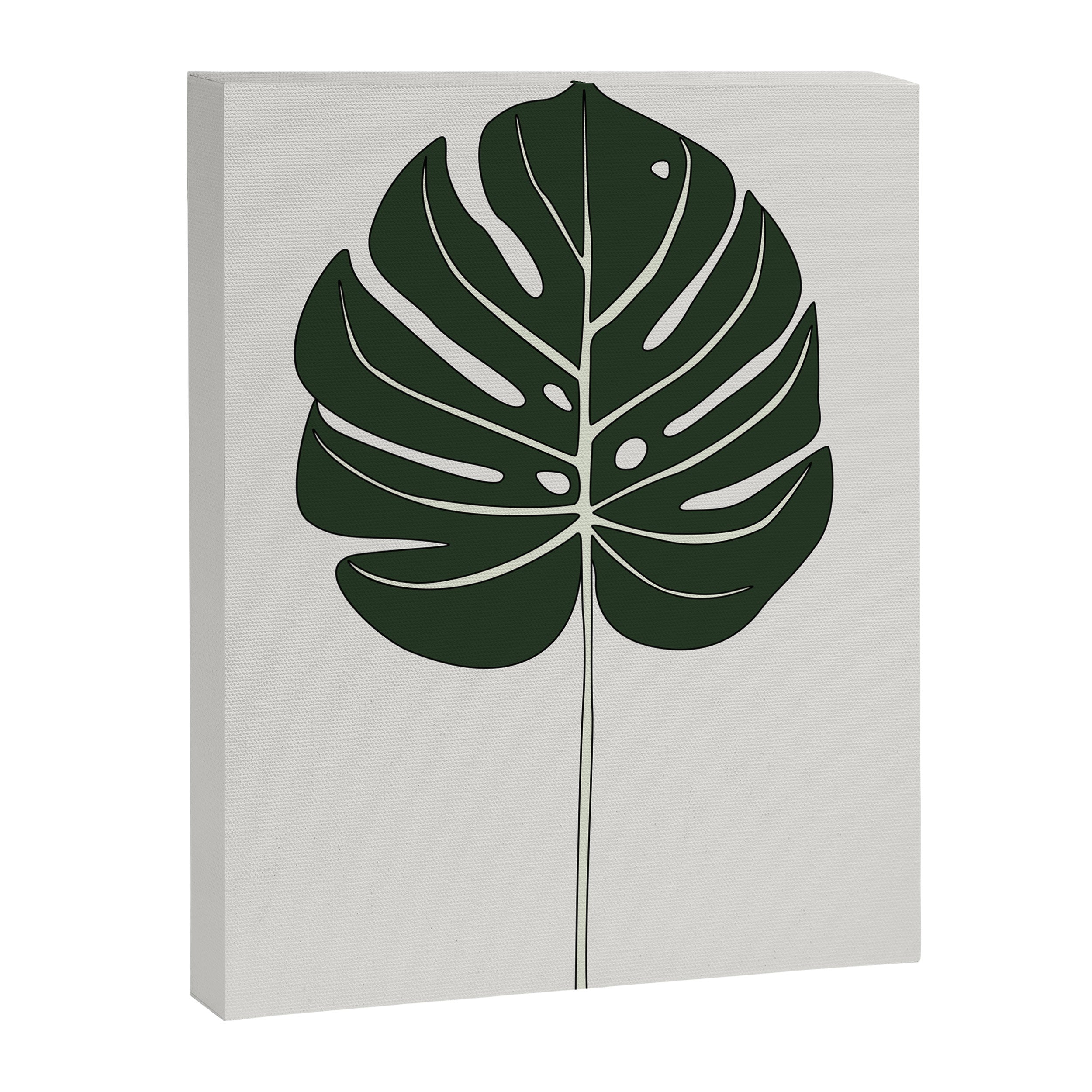 Split Philodendron Leaf Illustration Canvas Print Gallery Image 6
