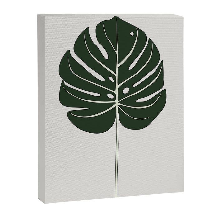 Split Philodendron Leaf Illustration Canvas Print Gallery Image 1