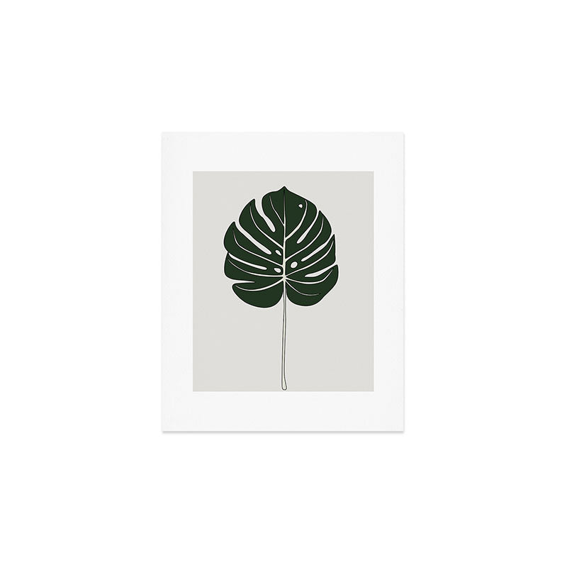 Split Philodendron Leaf Illustration Art Print Gallery Image 1