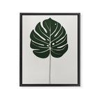 Split Philodendron Leaf Illustration Framed Canvas Print Gallery Image 6