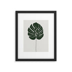 Split Philodendron Leaf Illustration Framed Art Print Gallery Image 5