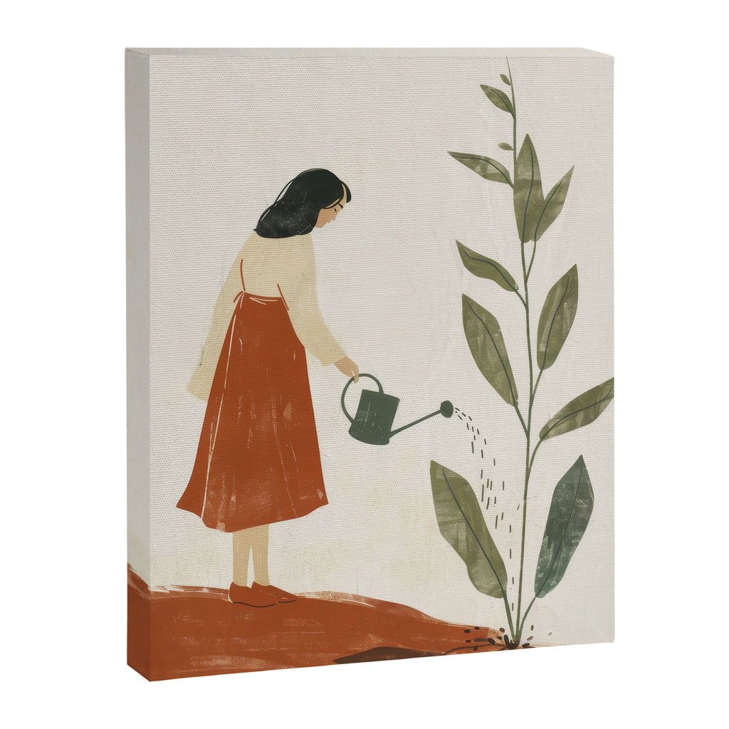 Still Life with Girl and Growing Plant Canvas Print Gallery Image 6