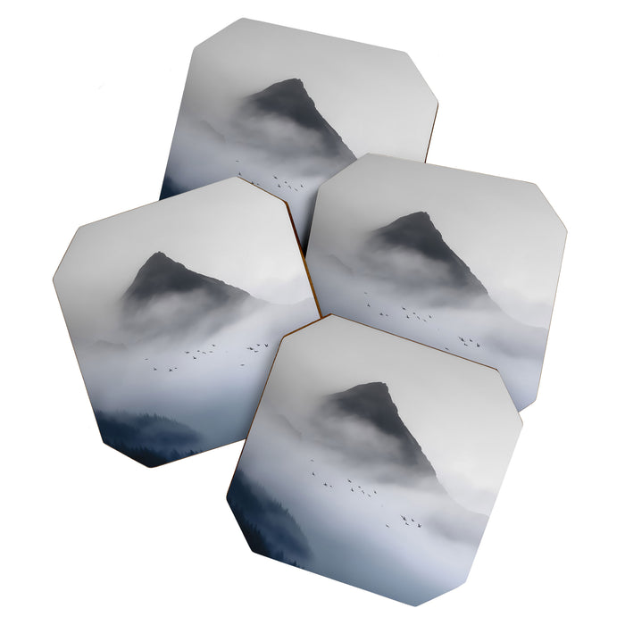 Still Summit - Birds Over Foggy Ridge Coaster Gallery Image 1
