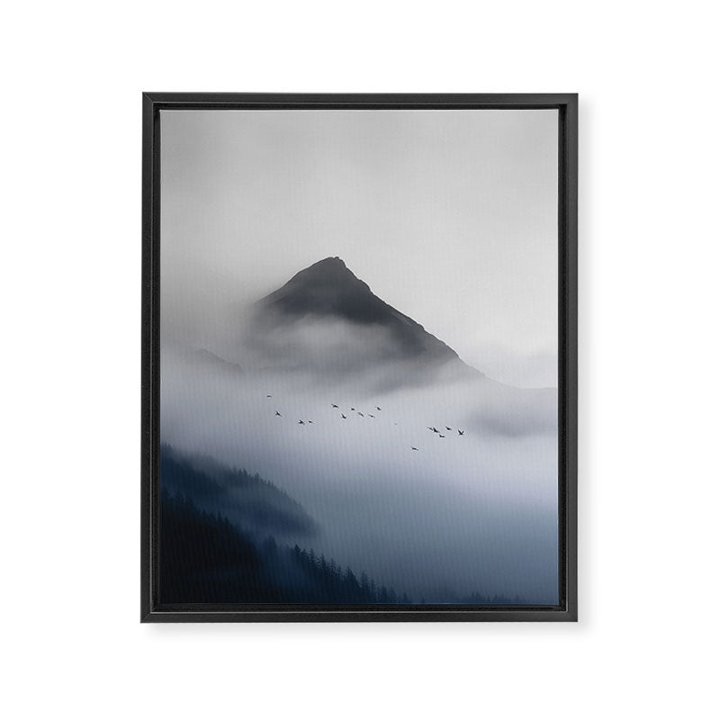 Still Summit - Birds Over Foggy Ridge Framed Canvas Print Gallery Image 6