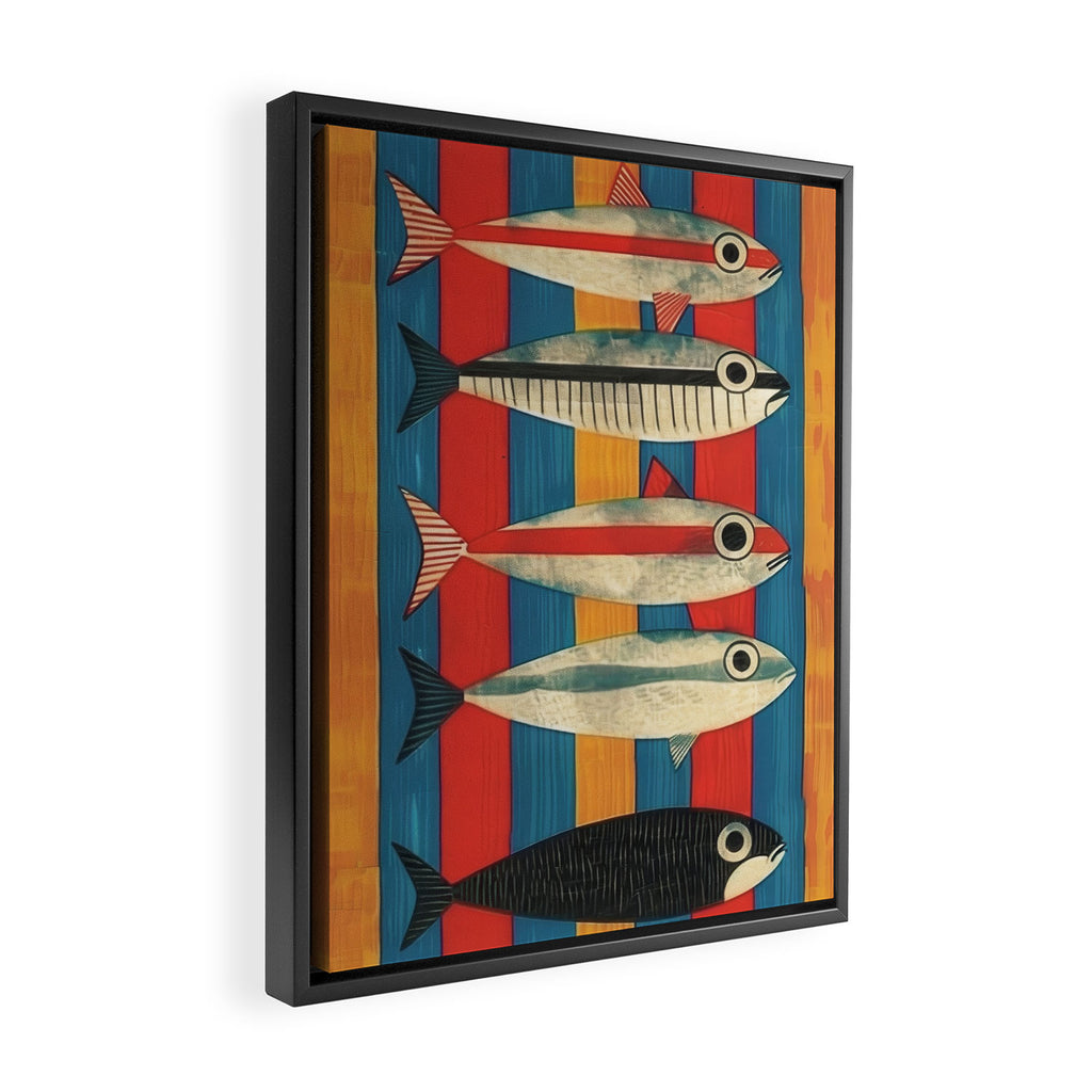 Stripes of the Sea Framed Canvas Print Gallery Image 2